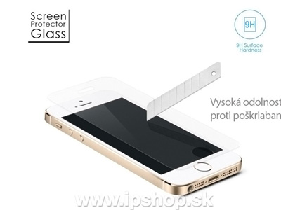 Amazing H+ - ultra odoln tvrzen ochrann sklo na displej Apple iPhone 5S / iPhone SE + flie na zadn stranu