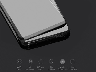 3D CP+ MAX - Temperovan tvrzen ochrann sklo na cel displej pro SAMSUNG Galaxy S8 Plus - ern **VPREDAJ!!