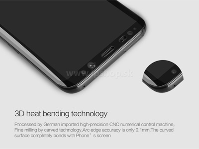 3D CP+ MAX - Temperovan tvrzen ochrann sklo na cel displej pro SAMSUNG Galaxy S8 Plus - ern **VPREDAJ!!
