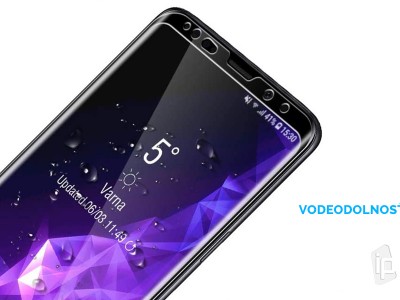 3D temperovan tvrden ochrann sklo na cel displej pre SAMSUNG Galaxy S9 Plus - ierne