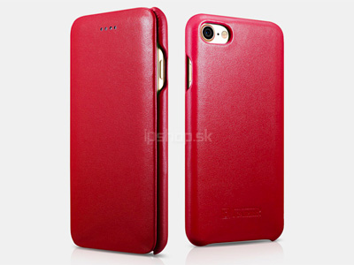 Elegance Vintage Book Red - luxusn koen pouzdro z prav ke pre Apple iPhone 7 / iPhone 8 / iPhone SE 2020 - erven