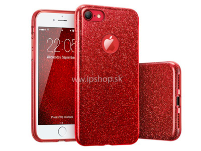 Ochrann glitrovan kryt (obal) TPU Glitter Red (erven) pre Apple iPhone 7