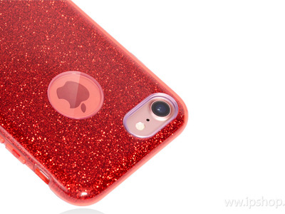 Ochrann glitrovan kryt (obal) TPU Glitter Red (erven) pre Apple iPhone 7