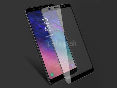 MyScreen Full Glue Tempered Glass (�ierne) - Tvrden� sklo na displej pre Samsung Galaxy A6 Plus 2018 **V�PREDAJ!!