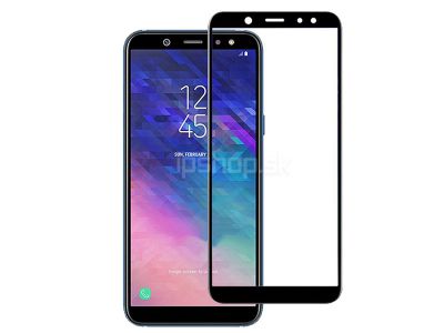 MyScreen Full Glue Tempered Glass (�ierne) - Tvrden� sklo na displej pre Samsung Galaxy A6 Plus 2018 **V�PREDAJ!!