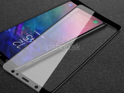 MyScreen Full Glue Tempered Glass (�ierne) - Tvrden� sklo na displej pre Samsung Galaxy A6 Plus 2018 **V�PREDAJ!!