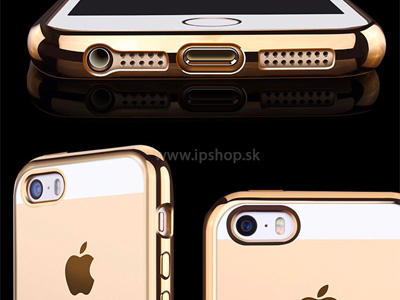 Ochrann kryt (obal) Clear TPU Bumper Grey (ed) na Apple iPhone 5S/SE