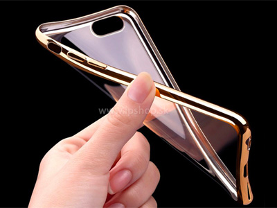 Ochrann kryt (obal) Clear TPU Bumper Silver (strieborn) na Apple iPhone 5S/SE **VPREDAJ!!