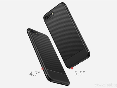 Carbon Fiber Case Black (ern) - odoln ochrann kryt (obal) pro Apple iPhone 7 / iPhone 8 / iPhone SE 2020 (4.7")