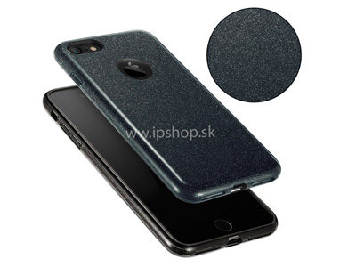 Ochrann glitrovan kryt (obal) TPU Dark Grey (tmavoed) pro Apple iPhone 7 **AKCIA!!