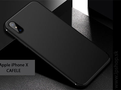Luxusn ochrann kryt (obal) Cafele Soft Black Matte (matn ern) na Apple iPhone X **VPREDAJ!!