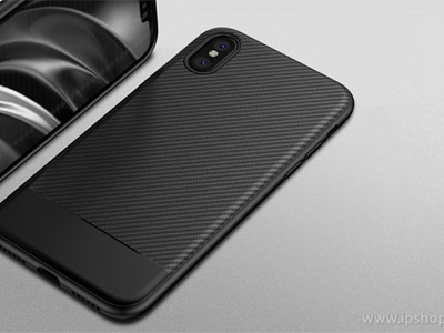 Carbon Fiber Black - odoln ochrann kryt (obal) pro Apple iPhone X/XS ern **AKCIA!!
