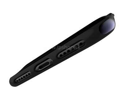 Rock Royce Kickstand TPU (ierno-modr) - Luxusn ochrann kryt na Apple iPhone X / XS