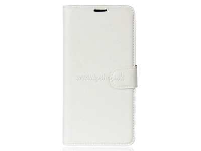 Knikov puzdro Emboss Stand Wallet White (biele) pre Moto X4