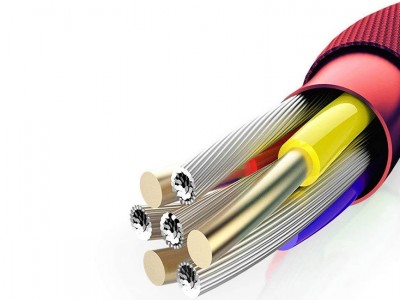 Rapid Charging Cable Red (erven) - Nabjac kbel 3 v 1 na Apple iPhone a iPad, Micro USB a USB typ C (USB-C)