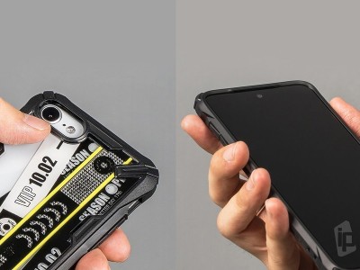 RINGKE Fusion X Design (ierny) - Odoln ochrann kryt (obal) na Apple iPhone SE 2020 / iPhone 7 / 8