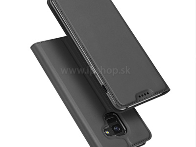 Luxusn Slim puzdro Dark Grey (tmavoed) na Samsung Galaxy A8 (2018)
