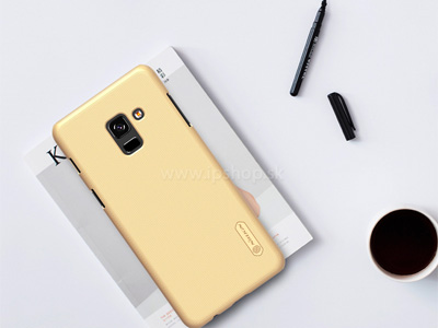 Exclusive SHIELD Champagne Gold - luxusn ochrann kryt (obal) zlat na Samsung Galaxy A8 (2018) + flia na displej