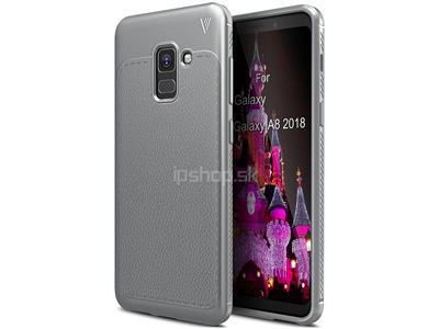 IVSO Leather Armor Grey (ed) - luxusn ochrann kryt (obal) na Samsung Galaxy A8 (2018)