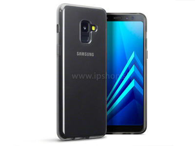 Ochrann gelov kryt (obal) Smokey Black (dymov ed) na Samsung Galaxy A8 (2018)
