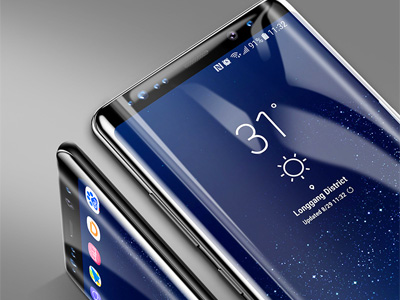 3D ARC - Temperovan tvrzen ochrann sklo na cel displej pro SAMSUNG Galaxy Note 8 - ern