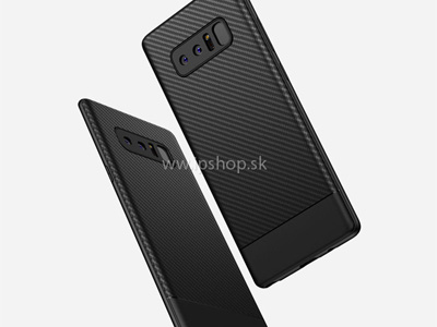 Carbon Fiber Case Black (ern) - odoln ochrann kryt (obal) pro Samsung Galaxy Note 8
