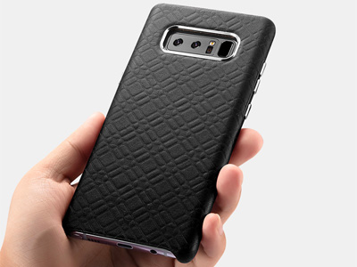 Real Leather Pattern Back Cover - luxusn vzorovan koen kryt na Samsung Galaxy Note 8 (ierny) **VPREDAJ!!