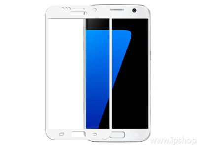 3D Temperovan tvrzen ochrann sklo na cel displej pro Samsung Galaxy S7 - strieborn **AKCIA!!