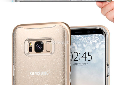 Spigen Crystal Hybrid Glitter Black - luxusn ochrann kryt (obal) na Samsung Galaxy S8 ierny **AKCIA!!