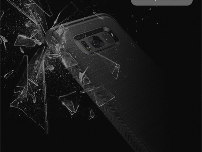 Fiber Defender Black (ern) Typ II - odoln ochrann kryt (obal) na Samsung Galaxy S8 **AKCIA!!