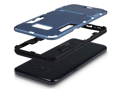 Armor Stand Defender Blue Grey (modroed) - odoln ochrann kryt (obal) na Samsung Galaxy S9 Plus