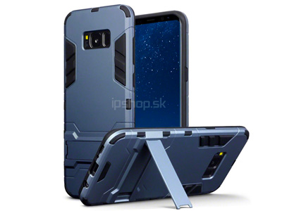 Armor Stand Defender Blue Grey (modroed) - odoln ochrann kryt (obal) na Samsung Galaxy S9 Plus