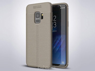 Leather Armor Grey (ed) - luxusn ochrann kryt (obal) na Samsung Galaxy S9 **VPREDAJ!!