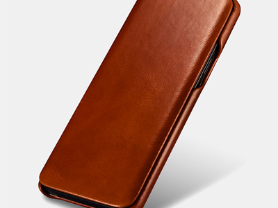 Elegance Book Brown - luxusn koen puzdro z pravej koe pre Samsung Galaxy S9 - hned