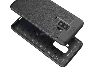 Leather Armor Grey (ed) - luxusn ochrann kryt (obal) na Samsung Galaxy S9 Plus **VPREDAJ!!