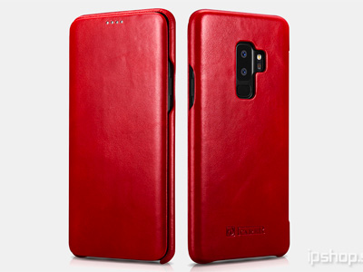 Vintage Elegance Book Red - luxusn koen pouzdro z prav ke pre Samsung Galaxy S9 Plus - erven