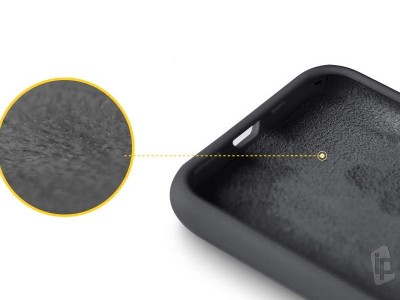 Set Obal Liquid Silicone Cover (ierny) + Ochrann sklo pre Apple iPhone 11 Pro
