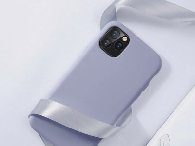 Set Liquid Silicone Cover Deep Purple (fialov) + Ochrann sklo pre Apple iPhone 11 Pro