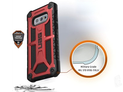 Urban Armor Gear (UAG) Monarch Case (erven) - Ultra odoln ochrann kryt na Samsung Galaxy S10e