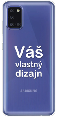 Priesvitný TPU kryt (obal) s bezokrajovou potlačou (vlastnou fotkou) pre Samsung Galaxy A31
