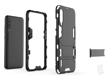 Armor Stand Defender (ierny) - Odoln kryt (obal) na Xiaomi Mi A3