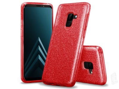 TPU Glitter Case (erven) - Ochrann glitrovan kryt (obal) pro Samsung Galaxy A6 2018