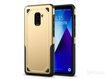 Dual Hybrid Armor Gold - hybridn ochrann kryt (obal) na Samsung Galaxy A8 2018 zlat