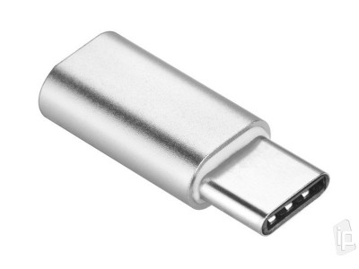 Adaptér z Micro USB na USB-C (strieborný)