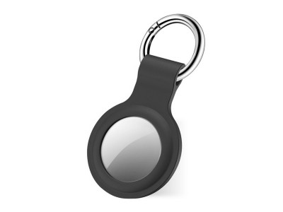 Silikónová kľúčenka pre Apple AirTag (čierna)