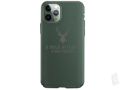 Slim Line Elitte Deer Collection (tmavozelený) - Plastový ochranný kryt (obal) na Apple iPhone 11 Pro
