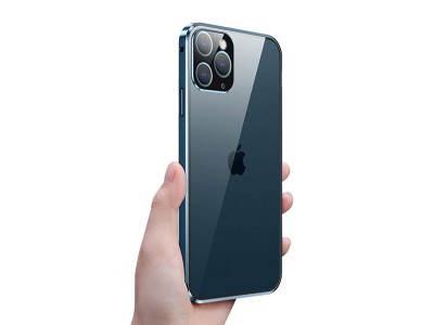 Magnetic Shield 360 Purple (fialov) - Magnetick kryt s obojstrannm sklom na Apple iPhone 11
