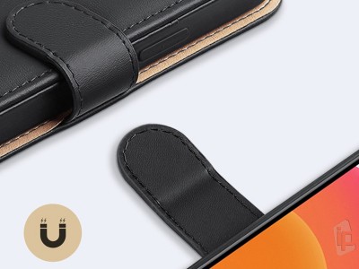 Hivo Leather Case (ierne)  Luxusn ochrann puzdro z pravej koe pre Apple iPhone 11 Pro