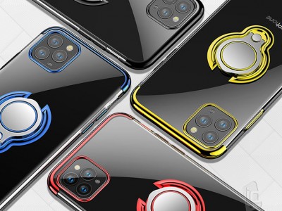 Magnetic Glitter Ring (�erven�) - Ochrann� kryt (obal) s magnetick�m dr�iakom na Apple iPhone 11 Pro **AKCIA!!