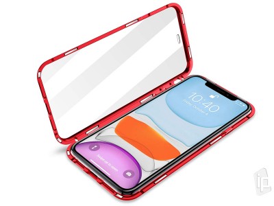 Magnetic Shield 360 Red (erven) - Magnetick kryt s obojstrannm sklom na Apple iPhone 11